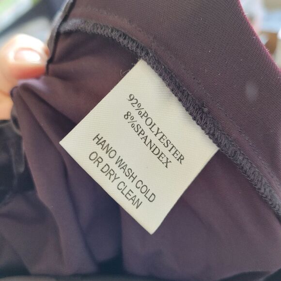 Elaine Kim Black Velvet Pants Straight Leg Trousers Pull On Elastic Waist XL - Picture 10 of 10